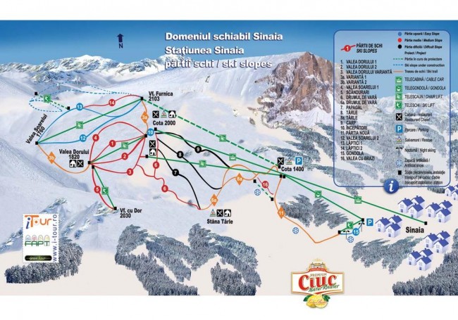 Harta partii schi Sinaia, Prahova
