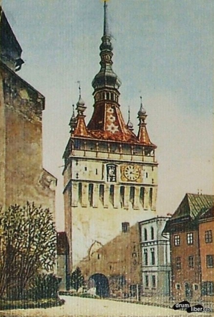 Turnul cu ceas în 1907