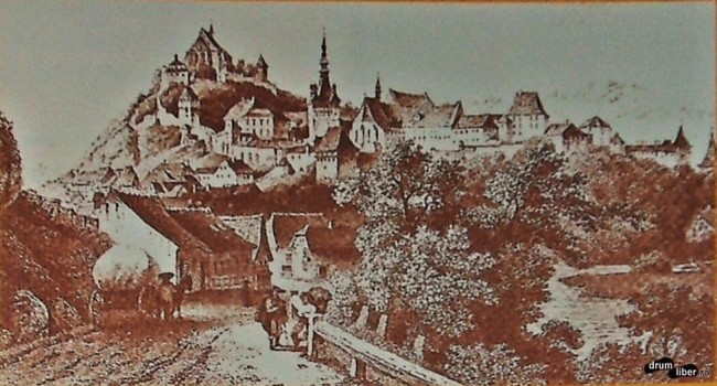 Zidurile cetății Sighișoara la 1860