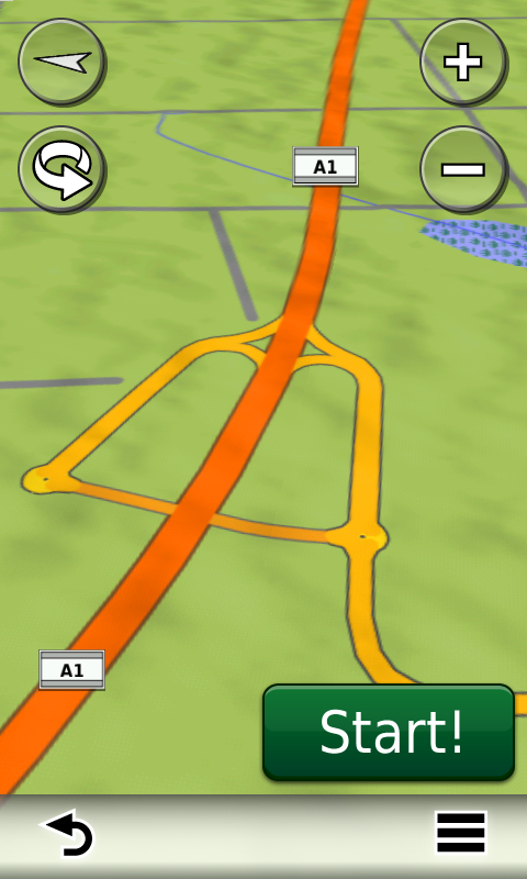 Autostrada A1 - capatul dinspre Nadlac in harta pentru GPS Garmin RO.A.D.2015.10