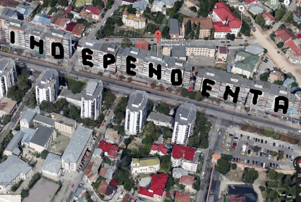 Iași, secrete văzute de sus: Independența scris pe bloc cu balcoanele (animație)